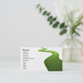 Carte De Visite Champ d'herbe verte fraîche (Debout devant)