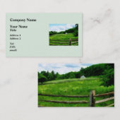 Carte De Visite Champ près de la grange Patinée (Devant / Derrière)