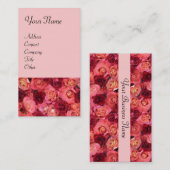 Carte De Visite CHAMP rose, rouge vif rose rouge vif (Devant / Derrière)