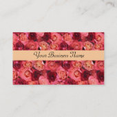 Carte De Visite CHAMP rose, rouge vif rouge rose clair orange (Dos)