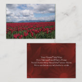 Carte De Visite Champ rouge de tulipe (Devant / Derrière)