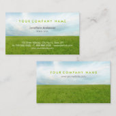 Carte De Visite Champ vert (Devant / Derrière)