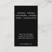 Carte De Visite Champagne Bubbles Confetti | Gold Party (Dos)