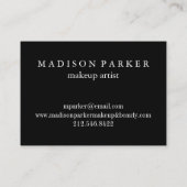 Carte De Visite Champagne Elégante Moderne Beauté Abstraite Stylis (Dos)