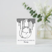 Carte De Visite Champagne Elégante Moderne Beauté Abstraite Stylis (Debout devant)