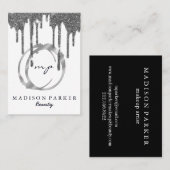 Carte De Visite Champagne Elégante Moderne Beauté Abstraite Stylis (Devant / Derrière)