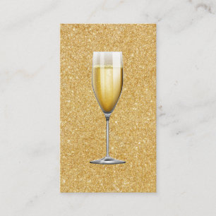 Carte De Visite Champagne Event Planner / Glamor Gold Parties scin