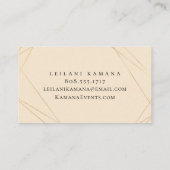 Carte De Visite Champagne florale élégante (Dos)