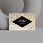 Carte De Visite Champagne Gold Parties scintillant et Glamor Event