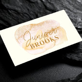 Carte De Visite Champagne Gold Social Media QR Code Parties scinti