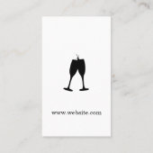 Carte De Visite Champagne / Planificateur de fête / Festive II (Dos)