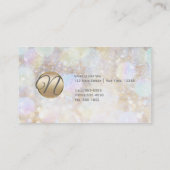 Carte De Visite Champagne Rainbow Bokeh Parties scintillant Glam m (Dos)