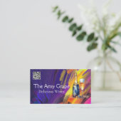 Carte De Visite Champagne Rendu Artistique | Contours de peinture (Debout devant)