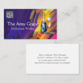 Carte De Visite Champagne Rendu Artistique | Contours de peinture (Devant / Derrière)