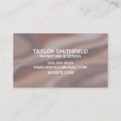 Carte De Visite Champagne Soie métallique rose (Dos)