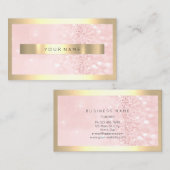 Carte De Visite Champaig Gold Frame Metallic Parties scintillant r (Devant / Derrière)