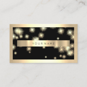 Carte De Visite Champaign Gold Frame Metallic Black Luxury VIP