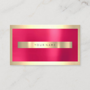 Carte De Visite Champaigne Gold Frame Métallic Rose Bonbon Minimal