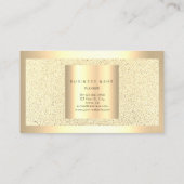 Carte De Visite Champaigne Or Cadre métallique Faux Look de luxe (Dos)