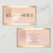 Carte De Visite Champaiment Gold Frame Metallic brillant brillant (Devant / Derrière)