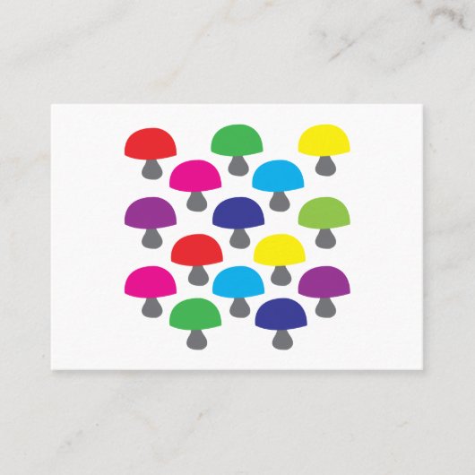 Carte De Visite Champignon Coloré (Devant)