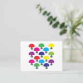 Carte De Visite Champignon Coloré (Debout devant)