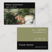 Carte De Visite champignon, lierre, pierres (Devant / Derrière)