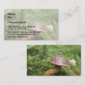 Carte De Visite Champignon sur la mousse (Devant / Derrière)