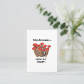 Carte De Visite Champignon Toadstool Fungi Champignons rouges (Debout devant)