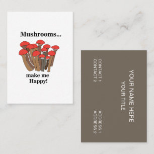 Carte De Visite Champignon Toadstool Fungi Champignons rouges