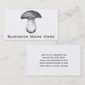 Carte De Visite Champignon vintage (Devant / Derrière)