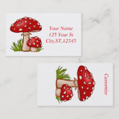 Carte De Visite Champignons de la Red Amanita Thunder_Cove (Devant / Derrière)