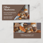 Carte De Visite Champignons Gastronomiques (Devant / Derrière)