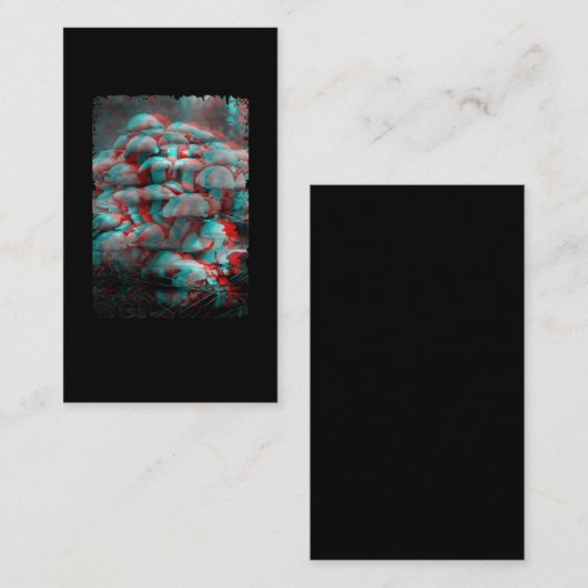 Carte De Visite Champignons psychédéliques Vaporwave Crazy Mind Ch (Devant / Derrière)
