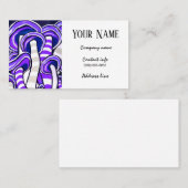 Carte De Visite Champignons Trippy Boho de hippie pourpre (Devant / Derrière)