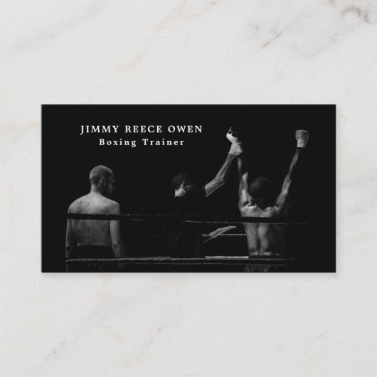 Carte De Visite Champion de boxe, Boxer, Entraîneur de boxe (Devant)