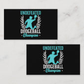 Carte De Visite Champion de Dodgeball non vaincu Duck Dip Dive Dod (Devant / Derrière)