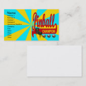 Carte De Visite Champion de flipper (Devant / Derrière)