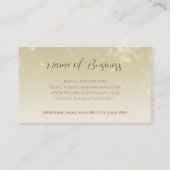 Carte De Visite Championnat professionnel Gold Minimal Subtle Spar (Dos)