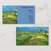 Carte De Visite Champs de blé à Auvers sous ciel couvert (Devant / Derrière)