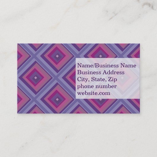 Carte De Visite champs de lavande de la passion pourpre diamant ar (Devant)