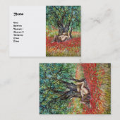 CARTE DE VISITE CHAMPS DE PAN, D'OLIVE ET DE POPPY (Devant / Derrière)