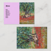 CARTE DE VISITE CHAMPS DE PAN, D'OLIVE ET DE POPPY (Devant / Derrière)