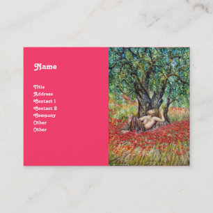 CARTE DE VISITE CHAMPS DE PAN, D'OLIVE ET DE POPPY