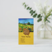 CARTE DE VISITE CHAMPS DE SOUFFLE, HONEY BEE SCEAL DE CIRE, OEUVRE (Debout devant)