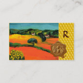 CARTE DE VISITE CHAMPS D'ORANGE, SCEAU DE CIRE DE HONNÊTE DE FLORE (Dos)