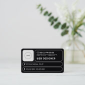 Carte De Visite Champs géométriques arrondis modernes (Debout devant)