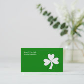 Carte De Visite Chance irlandaise du jour de St Patrick blanc de (Debout devant)
