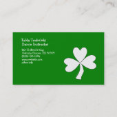 Carte De Visite Chance irlandaise du jour de St Patrick blanc de (Dos)