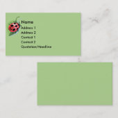 Carte de visite chanceux de coccinelle de KRW (Devant / Derrière)